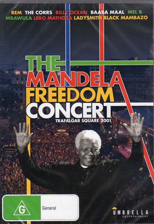 Cat. No. DVD 1474: VARIOUS ARTISTS ~ THE MANDELA FREEDOM CONCERT - TRAFALGAR SQUARE 2001.