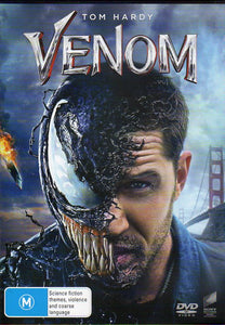 Cat. No. DVDM 2025: VENOM ~ TOM HARDY / MICHELLE WILLIAMS / RIZ AHMED / SCOTT HAZE / REID SCOTT. MARVEL / UNIVERSAL / SONY DJ4818.