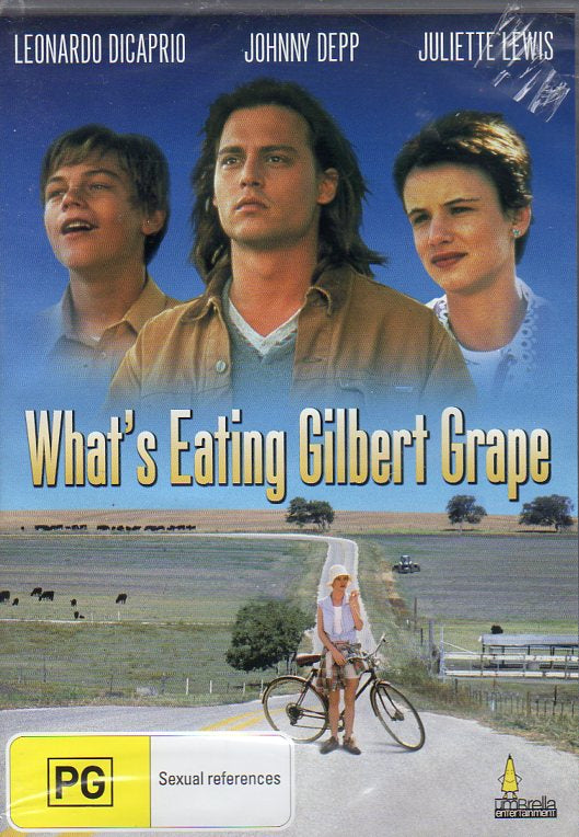 Cat. No. DVDM 2009: WHAT'S EATING GILBERT GRAPE ~ JOHNNY DEPP / LEONARDO DI CAPRIO / JULIETTE LEWIS / MARY STEENBURGEN. PARAMOUNT / UMBRELLA DAVID1524.