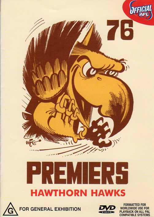Cat. No. DVDS 1111. 1976 AFL PREMIERS ~ HAWTHORN HAWKS. AFL AFVD081.