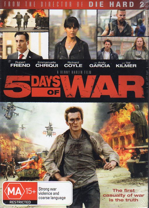 Cat. No. DVDM 1819: 5 DAYS OF WAR ~ RUPERT FRIEND / EMMANUELLE CHRIQUI / RICHARD COYLE / ANDY GARCIA / VAL KILMER. MIDNIGHT SUN / ANCHOR BAY STZ1533.