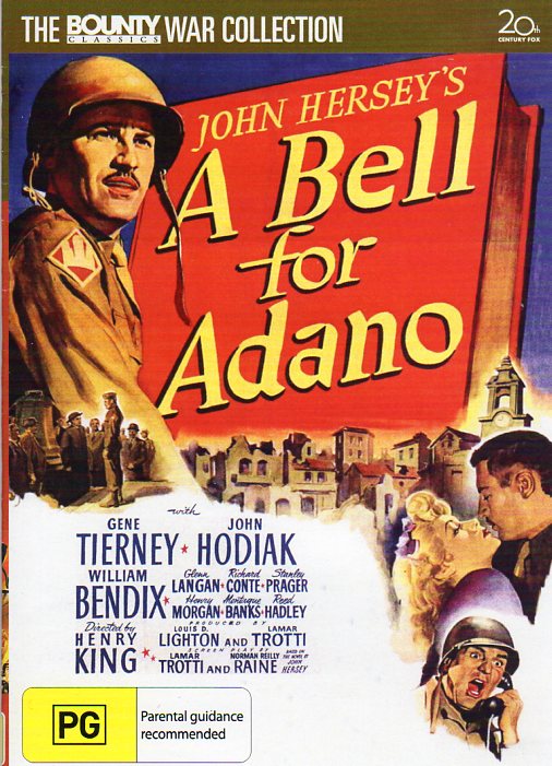 Cat. No. DVDM 1367: A BELL FOR ADANO ~ GENE TIERNEY / WILLIAM BENDIX / JOHN HODIAK. 20TH CENTURY FOX / BOUNTY BF239.