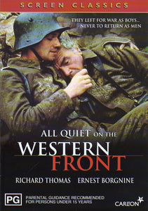 Cat. No. DVDM 1476: ALL QUIET ON THE WESTERN FRONT ~ ERNEST BORGNINE / RICHARD THOMAS / DONALD PLEASENCE. CARLTON / MAGNA PACIFIC DVD01600.