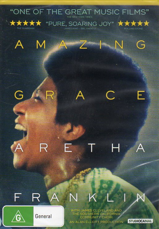 Cat. No. DVD 1448: ARETHA FRANKLIN ~ AMAZING GRACE. STUDIOCANAL / SONY MUSIC DL1090.