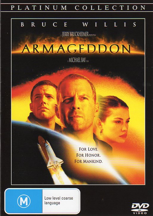 Cat. No. DVDM 1387: ARMAGEDDON ~ BRUCE WILLIS / BILLY BOB THORNTON / LIV TYLER / BEN AFFLECK. TOUCHSTONE E01420.