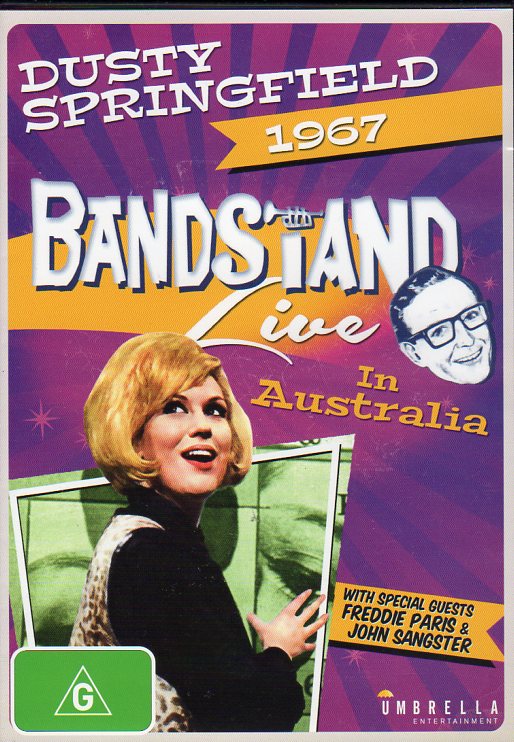 Cat. No. DVD 1219: BANDSTAND LIVE IN AUSTRALIA WITH DUSTY SPRINGFIELD PLUS GUESTS: 1967. UMBRELLA DAVID 3216.