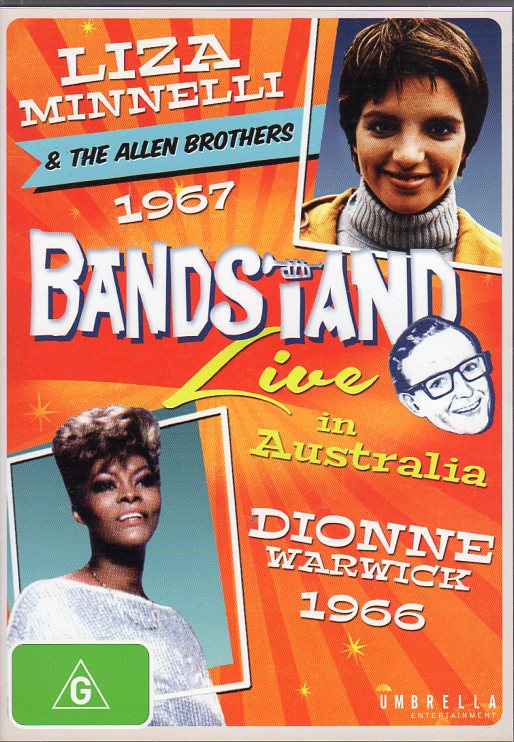 Cat. No. DVD 1218: BANDSTAND LIVE IN AUSTRALIA WITH LIZA MINNELLI AND DIONNE WARWICK PLUS GUESTS: 1966-67. UMBRELLA DAVID 2978.