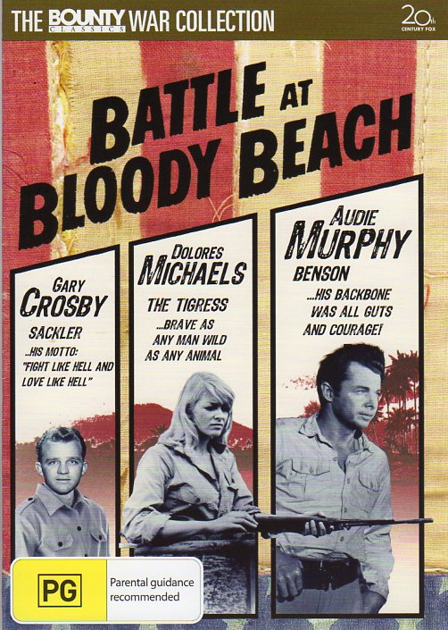Cat. No. DVDM 1472: BATTLE AT BLOODY BEACH ~ AUDIE MURPHY / DOLORES MICHAELS / GARY CROSBY. 2OTH CENTURY FOX / BOUNTY BF241.