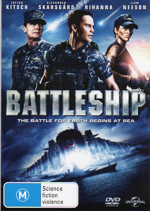 Cat. No. DVDM 1557: BATTLESHIP ~ TAYLOR KITSCH / ALEXANDER SKARSGARD / LIAM NEESON. UNIVERSAL D87262.