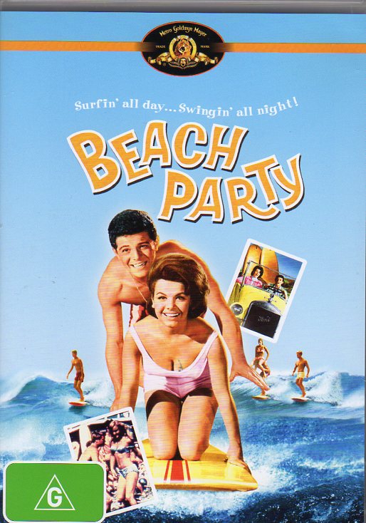 Cat. No. DVD 1101: BEACH PARTY ~ ANNETTE FUNICELLO / FRANKIE AVALON. MGM 28923SDW.
