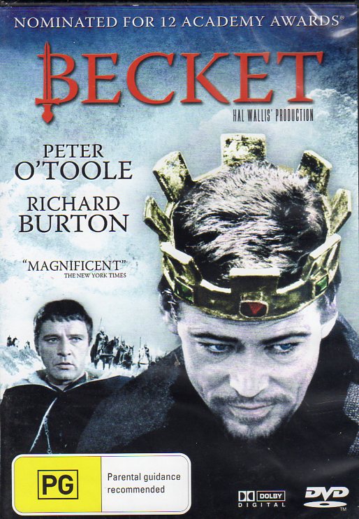 Cat. No. DVDM 1893: BECKET ~ PETER O'TOOLE / RICHARD BURTON / JOHN GIELGUD / MARTITA HUNT. BEYOND FV2490.