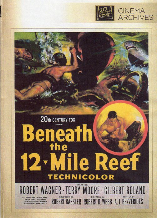 Cat. No. DVDM 1513: BENEATH THE 12 MILE REEF ~ ROBERT WAGNER / TERRY MOORE / PETER GRAVES. 20TH CENTURY FOX. NO CAT#.