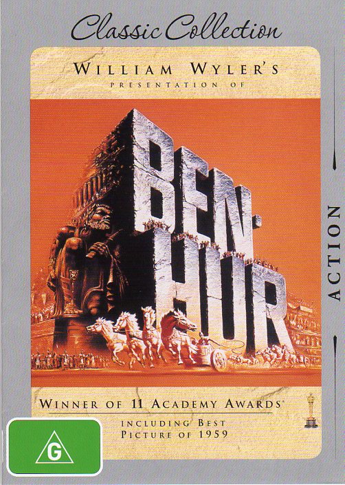 Cat. No. DVDM 1307: BEN HUR ~ CHARLTON HESTON / JACK HAWKINS / HAYA HARAREET. WARNER BROS. C-128185-9.