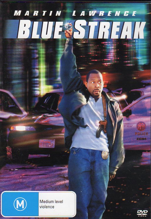 Cat. No. DVDM 1884: BLUE STREAK ~ MARTIN LAWRENCE / LUKE WILSON / DAVE CHAPPLE. COLUMBIA / SHOCK KL4543