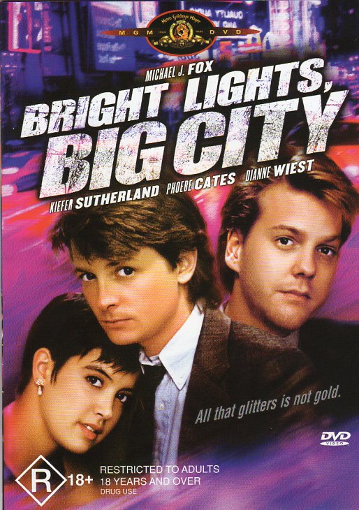 Cat. No. DVDM 1659: BRIGHT LIGHTS, BIG CITY ~ MICHAEL J. FOX / KIEFER SUTHERLAND / PHOEBE CATES. MGM 10003960.