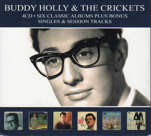 Cat. No. 2699: BUDDY HOLLY & THE CRICKETS ~ SIX CLASSIC ALBUMS PLUS BONUS SINGLES & SESSION TRACKS. REEL TO REEL RTRCD17. (IMPORT).