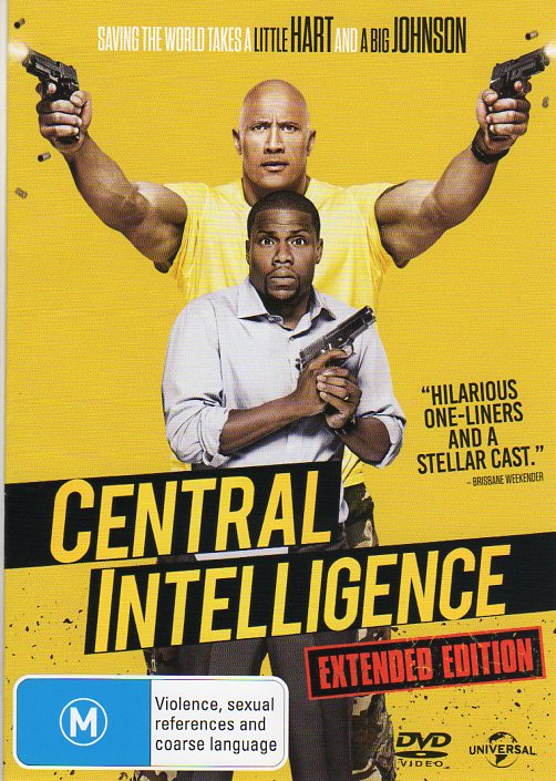 Cat. No. DVDM 1580: CENTRAL INTELLIGENCE ~ DWAYNE JOHNSON / KEVIN HART / AMY RYAN. UNIVERSAL / SONY DF4365