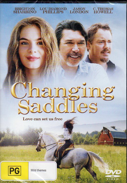 Cat. No. DVDM 1847: CHANGING SADDLES ~ BRIGHTON SHARBINO / LOU DIAMOND PHILLIPS / JASON LONDON / C. THOMAS HOWELL. JOGSAW J3044.