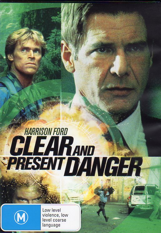 Cat. No. DVDM 1170: CLEAR AND PRESENT DANGER ~ HARRISON FORD / WILLEM DAFOE / ANNE ARCHER / JAMES EARL JONES. PARAMOUNT DVD8495.