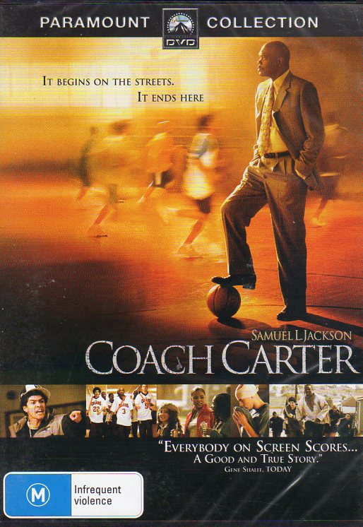 Cat. No. DVDM 1931: COACH CARTER ~ SAMUEL L. JACKSON / ASHANTI. PARAMOUNT / SONY DC1754.