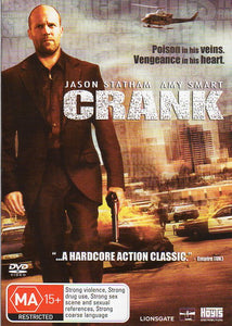 Cat. No. DVDM 1442: CRANK ~ JASON STATHAM / AMY SMART / DWIGHT YOAKAM. SONY / LIONSGATE D47520,
