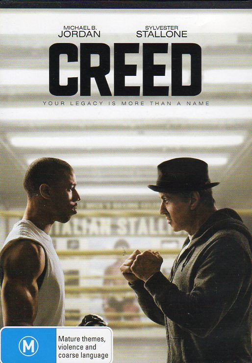 Cat. No. DVDM 1167: CREED ~ SYLVESTER STALLONE / MICHAEL B. JORDAN / TESSA THOMPSON / PHYLICIA RASHAD / ANTHONY BELLEW. WARNER BROS. R-123516-9.