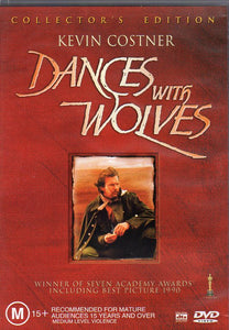 Cat. No. DVDM 1179: DANCES WITH WOLVES ~ KEVIN COSTNER / MARY McDONNELL / GRAHAM GREENE / RODNEY A. GRANT. MAGNA PACIFIC DVD02795.