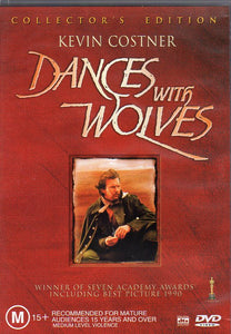 Cat. No. DVDM 1179: DANCES WITH WOLVES ~ KEVIN COSTNER / MARY McDONNELL / GRAHAM GREENE. MAGAN PACIFIC DVD 02795.