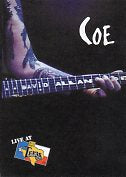 Cat. No. DVD 1323: DAVID ALLAN COE ~ COE - LIVE AT BILLY BOB'S. IMAGE ENT. NO CAT. #
