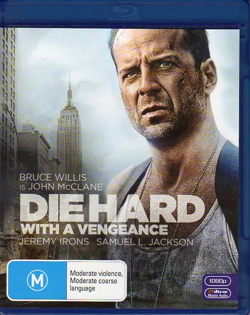 Cat. No. DVDMBR 1528: DIE HARD WITH A VENGEANCE ~ BRUCE WILLIS / JEREMY IRONS / SAMUEL L. JACKSON 20TH CENTURY FOX 8910SBO.