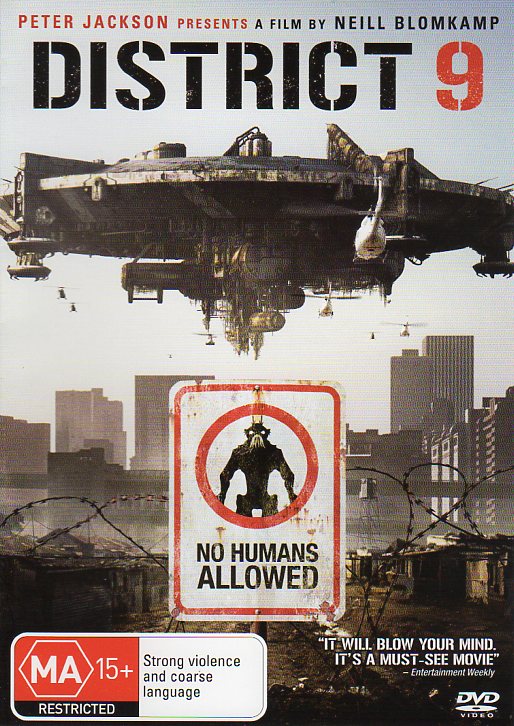 Cat. No. DVDM 1347: DISTRICT 9 ~ SHARLTO COPLEY / DAVID JAMES / JASON COPE. SONY / TRI-STAR DT55760.