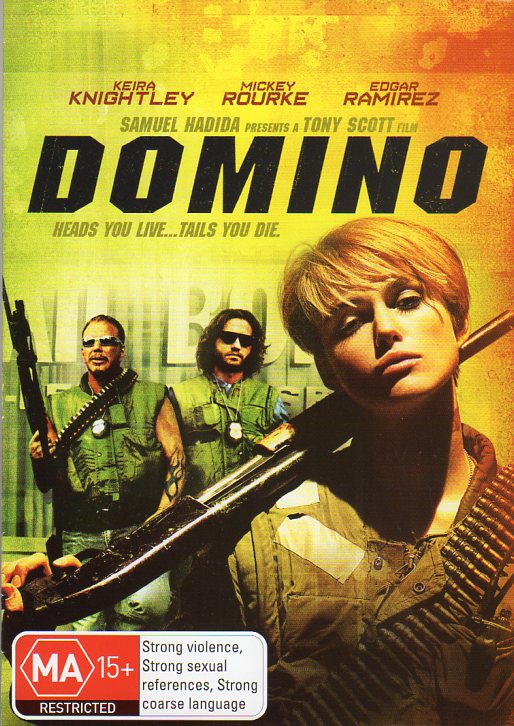 Cat. No. DVDM 1036: DOMINO ~ KEIRA KNIGHTLEY / MICKEY ROURKE / EDGAR RAMIREZ. PARAMOUNT PAR1185.