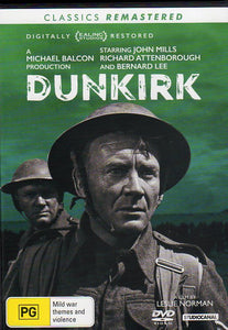 Cat. No. DVDM 1926: DUNKIRK ~ JOHN MILLS / RICHARD ATTENBOROUGH / BERNARD LEE. UNIVERSAL / SONY / STUDIOCANAL DJ1332.