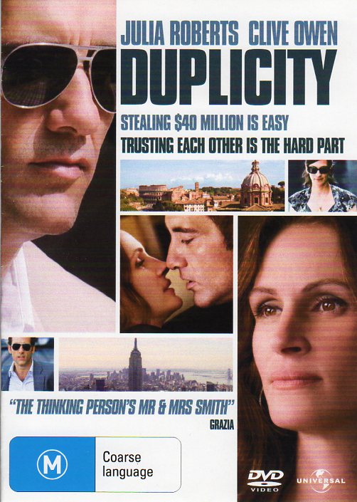Cat. No. DVDM 1542: DUPLICITY ~ JULIA ROBERTS / CLIVE OWEN / TOM WILKINSON. UNIVERSAL 8270820.