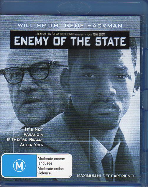 Cat. No. DVDMBR 1539: ENEMY OF THE STATE ~ WILL SMITH / GENE HACKMAN. TOUCHSTONE R01540.
