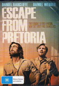 Cat. No. DVDM 1936: ESCAPE FROM PRETORIA ~ DANIEL RADCLIFFE / DANIEL WEBBER / IAN HART / MARK LEONARD WINTER. UNIVERSAL / SONY DL5525.