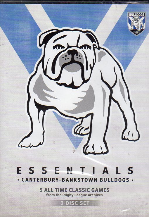 Cat. No. DVDS 1159: ESSENTIALS - CANTERBURY-BANKSTOWN BULLDOGS: 5 ALL TIME CLASSIC GAMES. BEYOND BHE4537.