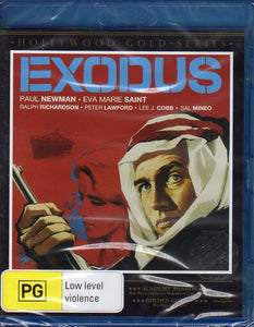 Cat. No. DVDMBR 1760: EXODUS ~ PAUL NEWMAN / EVA MARIE SAINT / RALPH RICHARDSON / PETER LAWFORD / LEE J. COBB / SALMINEO. MGM / SHOCK VEGE132