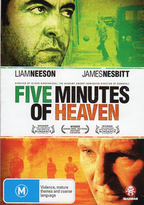 Cat. No. DVDM 1550: FIVE MINUTES OF HEAVEN ~ LIAM NEESON / JAMES NESBITT. ELEMENT PICTURES / MADMAN MMA8042
