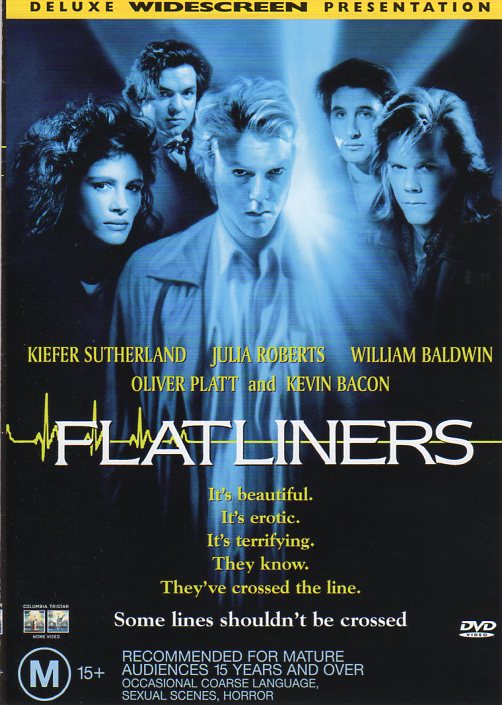 Cat. No. DVDM 1435: FLATLINERS ~ KIEFER SUTHERLAND / JULIA ROBERTS / KEVIN BACON. COLUMBIA / TRI-STAR D12461.