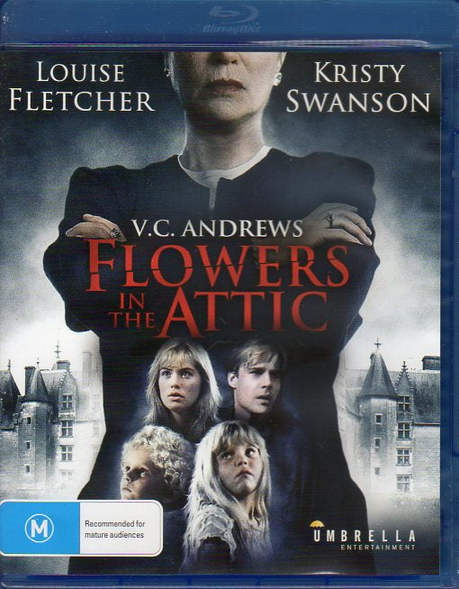 Cat. No. DVDMBR 1588: FLOWERS IN THE ATTIC ~ LOUISE FLETCHER / KRISTY SWANSON / VICTORIA TENNANT. LAKESHORE ENT. / UMBRELLA DAVID3291.