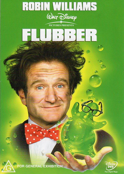 Cat. No. DVDM 1389: FLUBBER ~ ROBIN WILLIAMS / MARCIA GAY HARDEN / CHRISTOPHER McDONALD. DISNEY e04860.