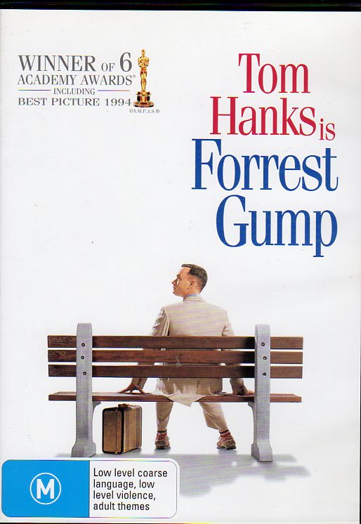 Cat. No. DVDM 1151: FORREST GUMP ~ TOM HANKS / GARY SINISE / ROBIN WRIGHT / MYKELTI WILLIAMSON / SALLY FIELD. PARAMOUNT DVD 9793.