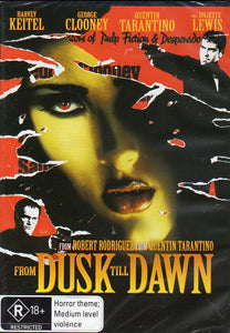 Cat. No. DVDM 1839: FROM DUSK TILL DAWN ~ HARVEY KEITEL / GEORGE CLOONEY / QUENTIN TARANTINO / JULIETTE LEWIS. ROADSHOW R-111997-9.