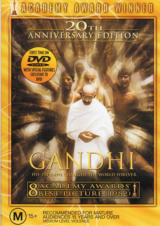 Cat. No. DVDM 1305: GANDHI ~ BEN KINGSLEY / CANDICE BERGEN / EDWARD FOX. COLUMBIA / TRISTAR D10135
