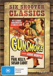 Cat. No. DVDM 1703: GUNSMOKE ~ AUDIE MURPHY / PAUL KELLY / SUSAN CABOT. UNIVERSAL / UMBRELLA DAVID3731.