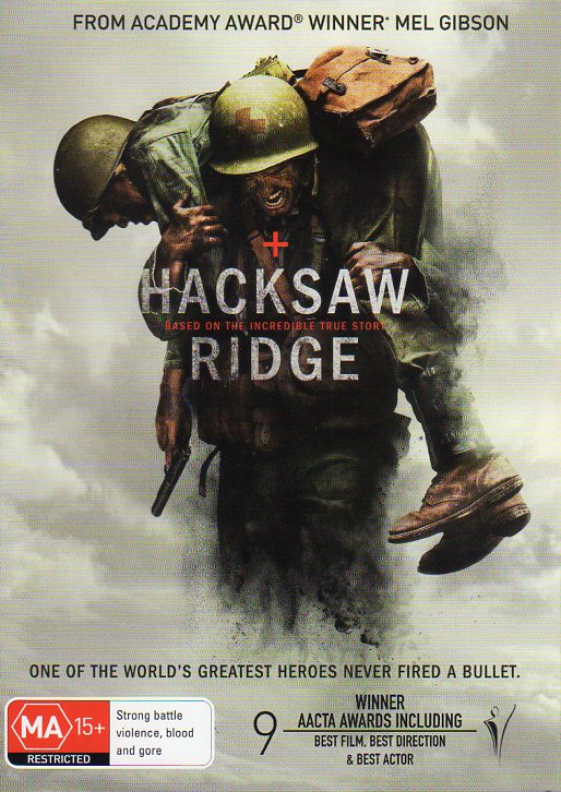 Cat. No. DVDM 1253: HACKSAW RIDGE ~ SAM WORTHINGTON / LUKE BRACEY / HUGO WEAVING. DEMAREST FILMS / ICON ENT. 80271SDG.