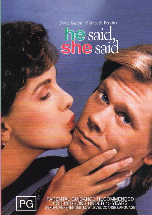 Cat. No. DVDM 1041: HE SAID, SHE SAID ~ KEVIN BACON, ELIZABETH PERKINS. PARAMOUNT PAL1071.