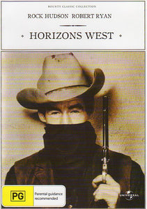 Cat. No. DVDM 1366: HORIZON'S WEST ~ ROCK HUDSON / ROBERT RYAN / RAYMOND BURR / JULIA ADAMS. UNIVERSAL / BOUNTY BF45.