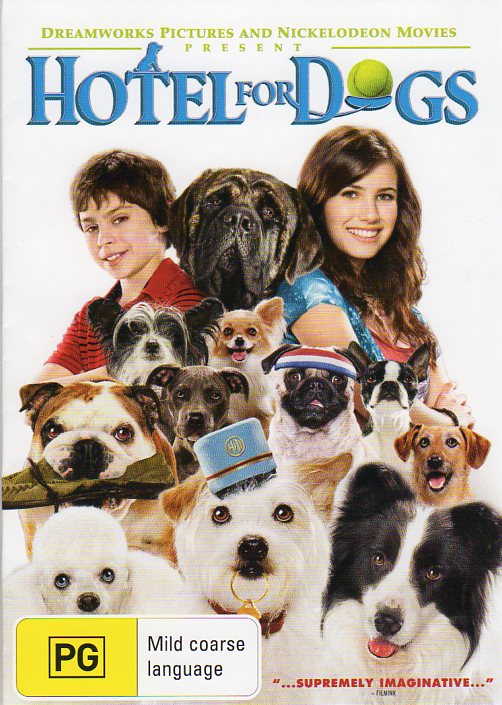 Cat. No. DVDM 1434: HOTEL FOR DOGS ~ EMMA ROBERTS / JAKE T. AUSTIN / LISA KUDROW. NICKELODEON / DREAMWORKS DWL2111.